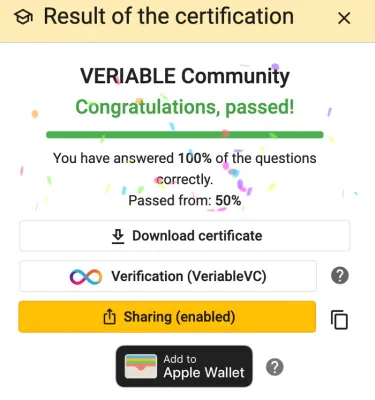 Certificate of Participation